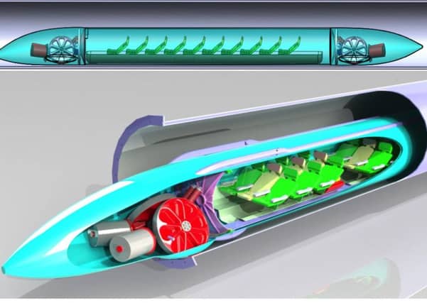 The proposed interior of the windowless pod
