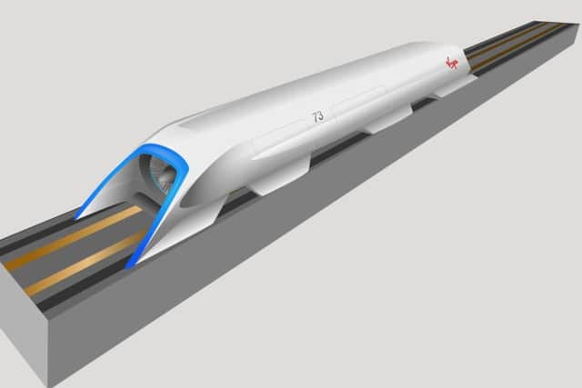 How the hyperloop pod might look on the track