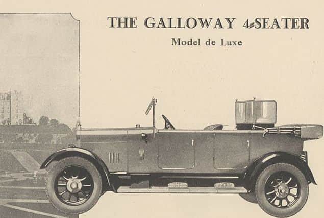 Galloway adverts emphasised the luxuries aspects of the car. Image: Galloway Engines