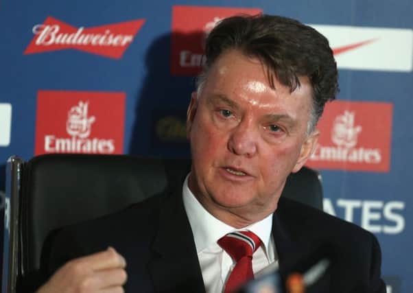 Manchester United manager Louis van Gaal stated his frustration with the media during his Press conference yesterday. Picture: Getty