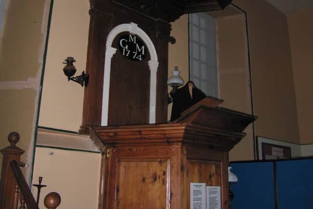Pulpit from where eviction notices were read