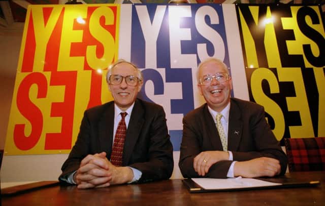 Donald Dewar and Jim Wallace launched the campaign for a Scottish Parliament in 1997. Picture: Colin Mearns