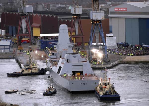 HMS Dauntless had to abandon a training exercise in 2014. Picture: Ian Rutherford