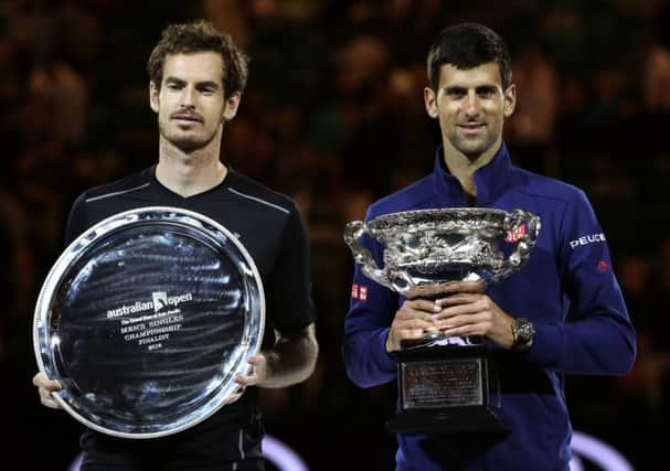 Proud to have made the final alongside record-breaking Novak Djokovic, there were no tears from Andy Murray at his fifth failure to lift the Australian Open crown, with other, more important matters on his mind. Picture: AP