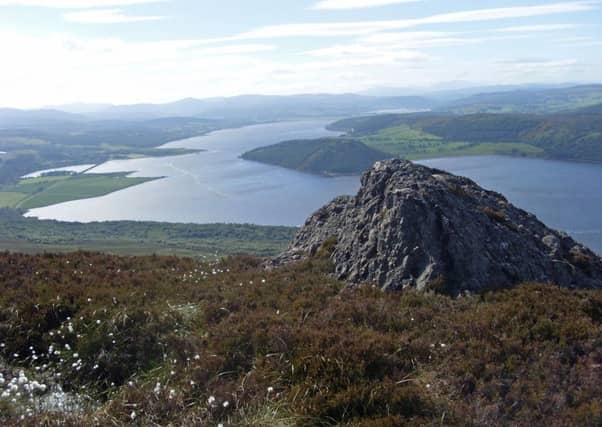 View from Struie Hill in Ardross looking towards Ardgay and the Kyle of Sutherland.