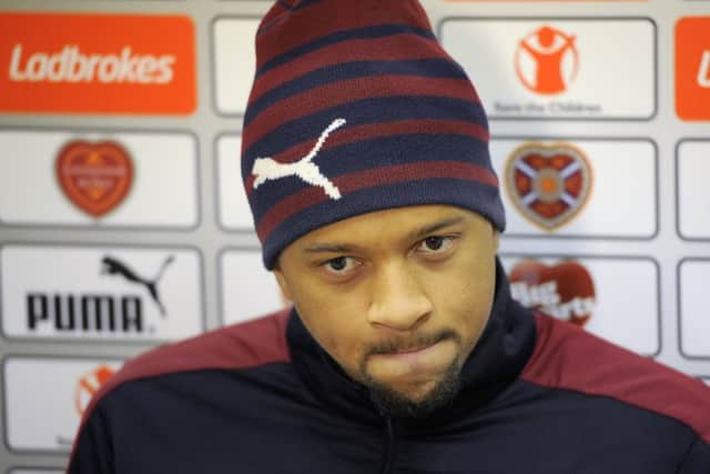 Hearts striker Osman Sow is wanted by a side in China. Picture: Neil Hanna