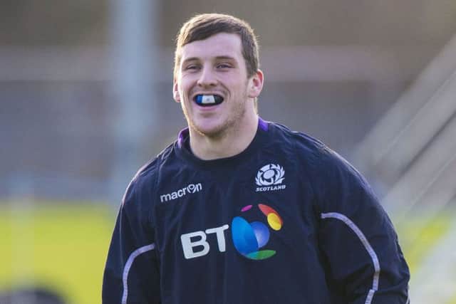 Mark Bennett was in relaxed mood in training as Scotland talked up his chances of facing England. Picture: SNS