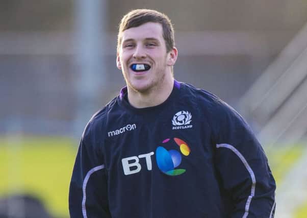 Mark Bennett was in relaxed mood in training as Scotland talked up his chances of facing England. Picture: SNS