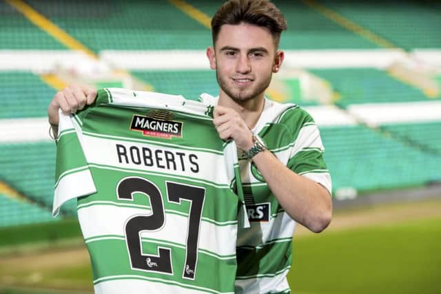 Celtic unveil their new loan signing Patrick Roberts. Picture: SNS