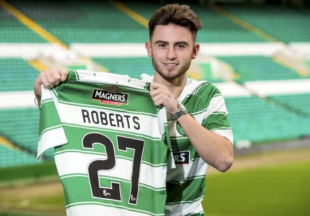 Celtic unveil their new loan signing Patrick Roberts. Picture: SNS