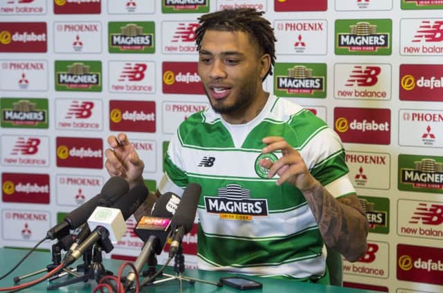 Celtic paraded new signing Colin Kazim-Richards after agreeing a two-and-a-half-year deal. Picture: SNS