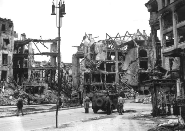 The bombed-out business centre of Berlin. Picture: Getty Images