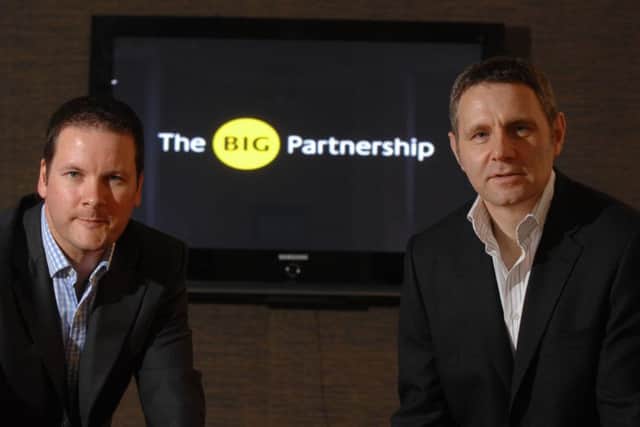Big Partnership co-founders Alex Barr, left, and Neil Gibson are selling the PR agency. Picture: Robert Perry