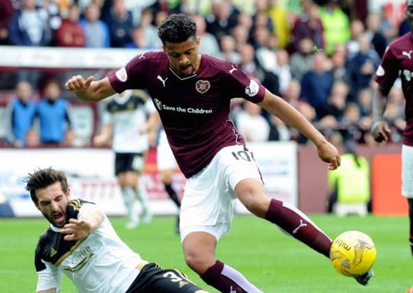 Osman Sow could face Hibs in what would be his final match for Hearts. Picture: Lisa Ferguson