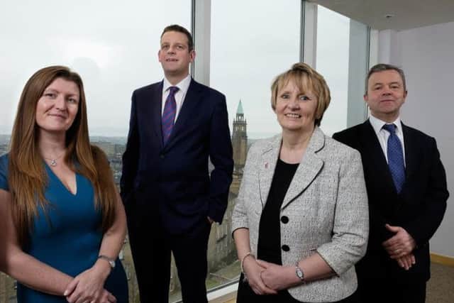 Cornerstone's new hires, from left: Suzanne Reid, Scott Snedden, Louise Melville and Alan Reid