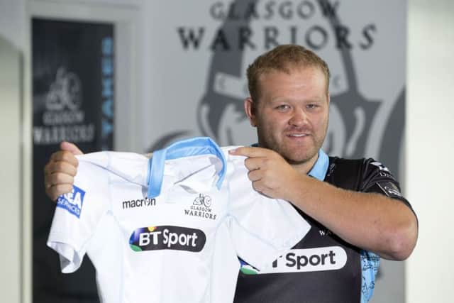 Glasgow Warriors unveil new signing Jarrod Firth. Picture: Ross Brownlee/SNS