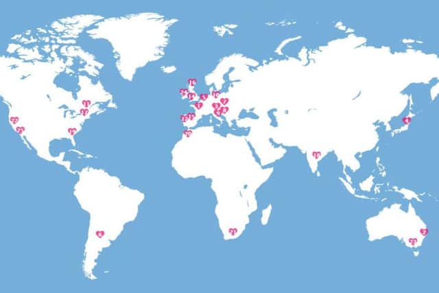Map of  WeLoveDates.com 's 25 most romatic cities. Picture: WeLoveDates