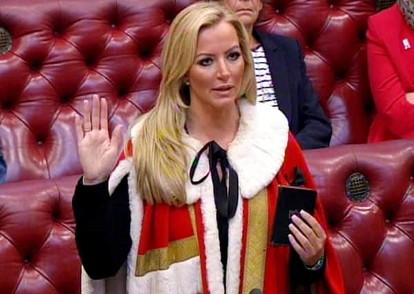 Michelle Mone is sworn in at the House of Lords last October. Picture: PA