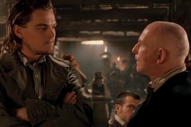 Gary Lewis staring down Leonardo DiCaprio in Gangs Of New York. Picture: YouTube