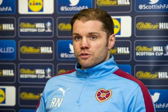 Hearts manager Robbie Neilson speaks to the media prior to his side's clash with Hibs this Sunday. Picture: SNS