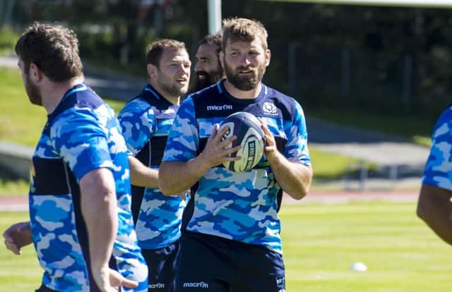 Flanker John Barclay is back in the Scotland side for the first time since last summers World Cup warm-ups and will be expected to steal breakdown ball. Picture: SNS