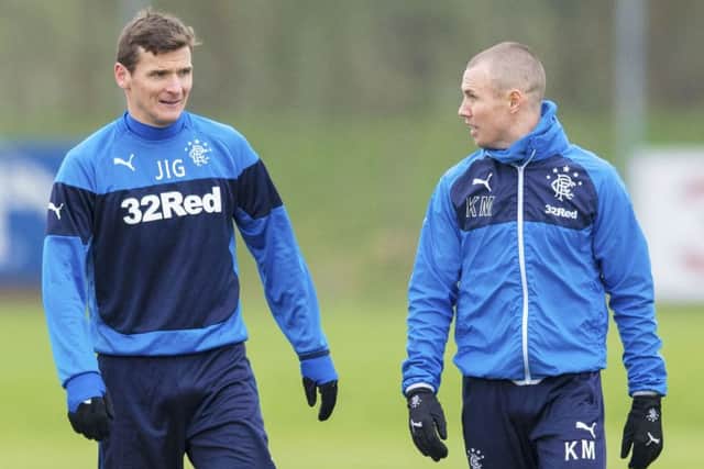 The pair are old team-mates from their time together at Rangers. Picture: SNS