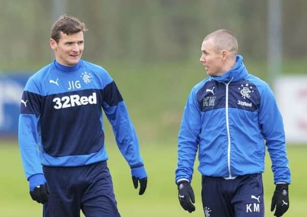 The pair are old team-mates from their time together at Rangers. Picture: SNS