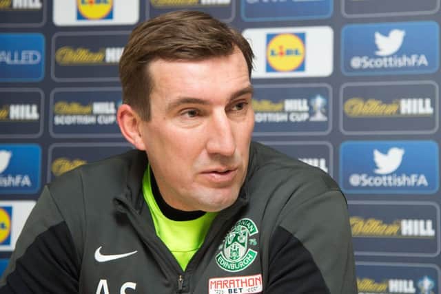 Hibs manager Alan Stubbs says the derby clash is the tie that 'we all want to see'. Picture: SNS