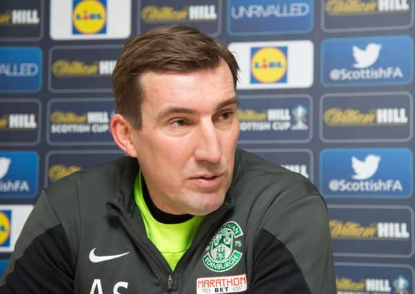 Hibs manager Alan Stubbs says the derby clash is the tie that 'we all want to see'. Picture: SNS