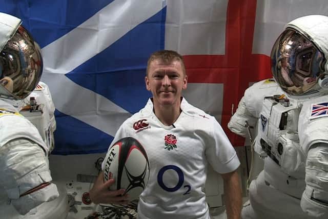 Tim Peake will be able to enjoy the Calcutta Cup action from the International Space Station. Picture: PA