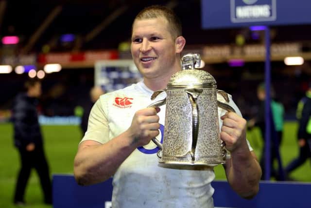 England captain Dylan Hartley with the Calcutta Cup. Picture: David Davies/PA Wire.