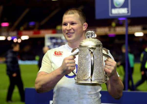 England captain Dylan Hartley with the Calcutta Cup. Picture: David Davies/PA Wire.