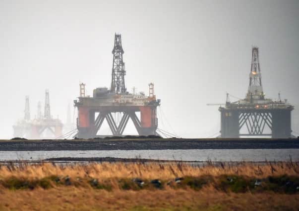 Oil rigs are left in the Cromarty Firth on February 2, 2016. Pic: Getty