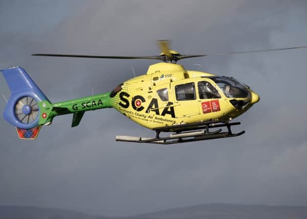 The Helimed trauma team attended the incident. File picture: Graeme Hart/Perthshire Picture Agency