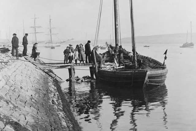 Fishermen return safely home to Lerwick where many seafaring superstitions were observed.