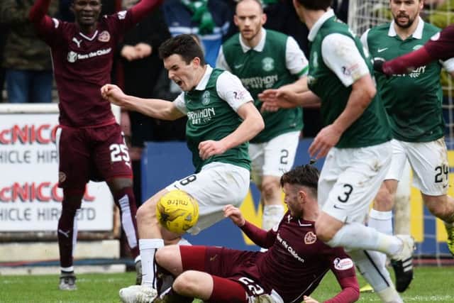 The Scottish Cup fifth round replay between Hibs and Hearts will not be broadcast on television. Picture: SNS