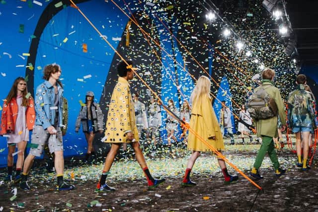 Models strut their stuff for Hunter Boot at London Fashion Week