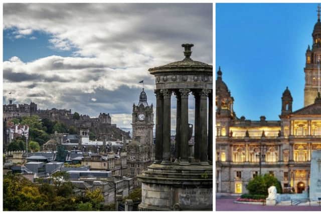 Edinburgh and Glasgow compared. Pictures: TSPL
