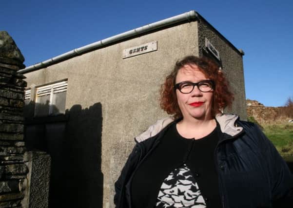 Hayley Green outside the former public toilet. Picture: PA