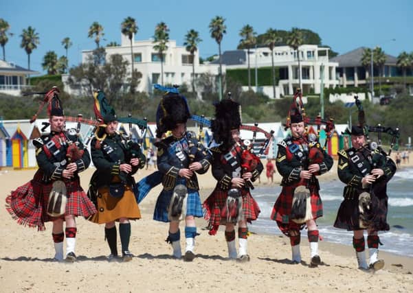 Royal Edinburgh Military Tattoo rehearse on Brighton beach. Picture: PA