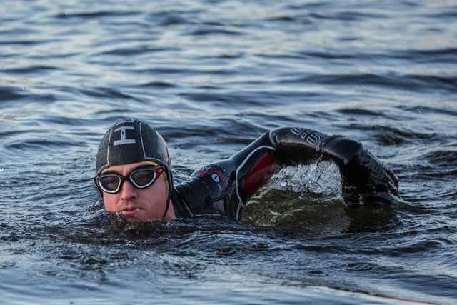Picture: Greg caught the cold in Glasgow's freezing waters