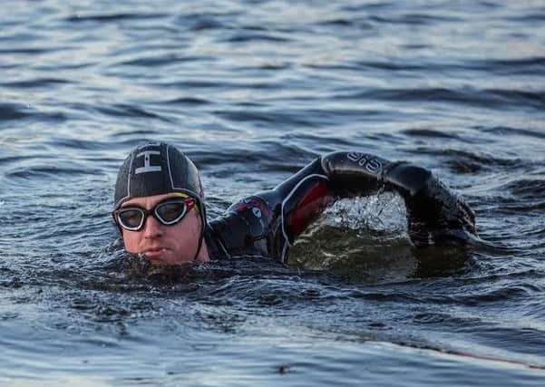 Picture: Greg caught the cold in Glasgow's freezing waters