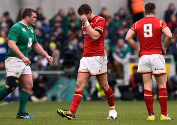 Dan Biggar sprained his ankle during Wales' 16-16 draw with Ireland. Picture: Stu Forster/Getty Images
