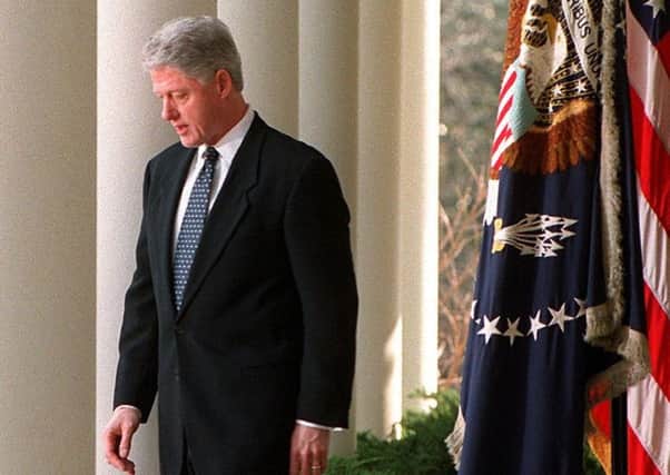 United States president Bill Clinton was acquitted by the Senate in an impeachment trial. Picture: AFP/Getty Images