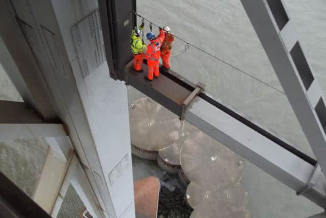 The Forth Road Bridge closed in December after faults were discovered in its steel work. Picture: Forth Road Bridge/PA Wire