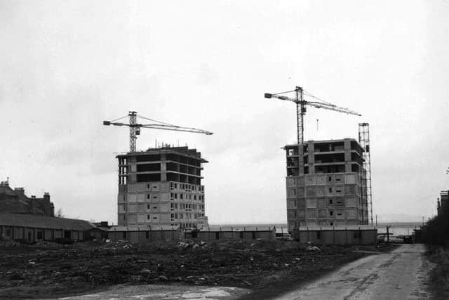 Leith Fort  Edinburgh, flats under construction.