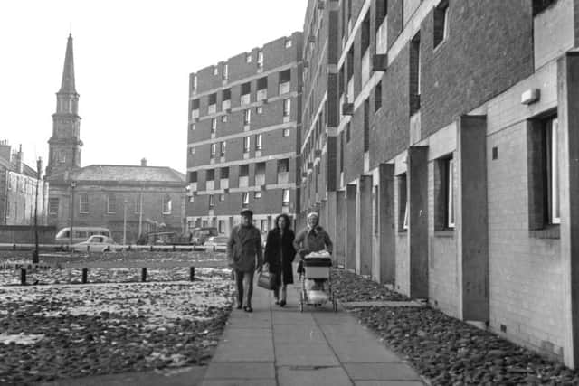 View of Leith Fort housing scheme Edinburgh in December 1976.