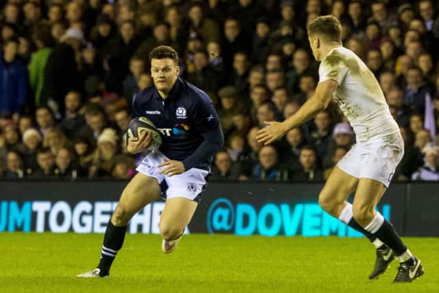 Duncan Taylor in action for Scotland as a sub against England. Picture: Gary Hutchison/SNS/SRU