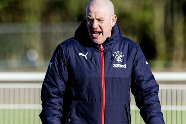 Rangers manager Mark Warburton says plastic pitches belong in lower leagues. Picture: SNS