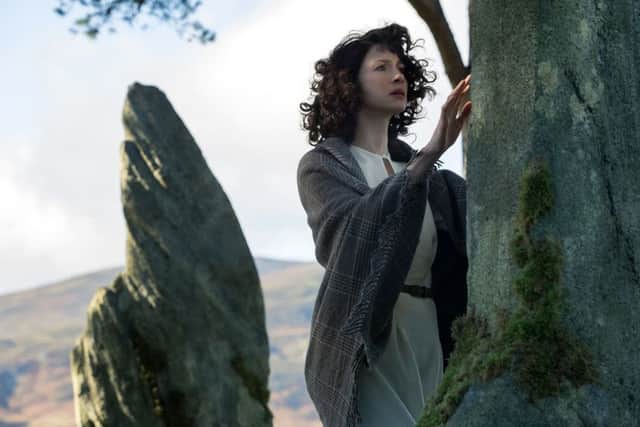 Caitriona Balfe as Claire Randall in a scene from Starz' TV series, "Outlander."